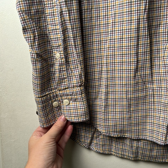 Primary Color Plaid Button Down Peter Millar Colored Shirt Size Large - Picture 2 of 8